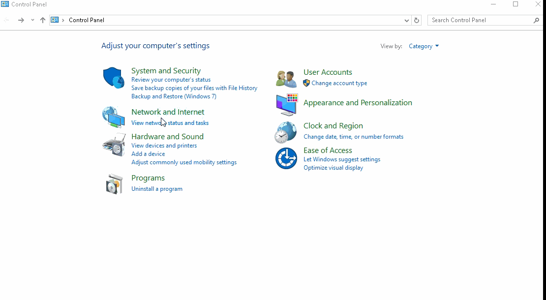 Device communication setting