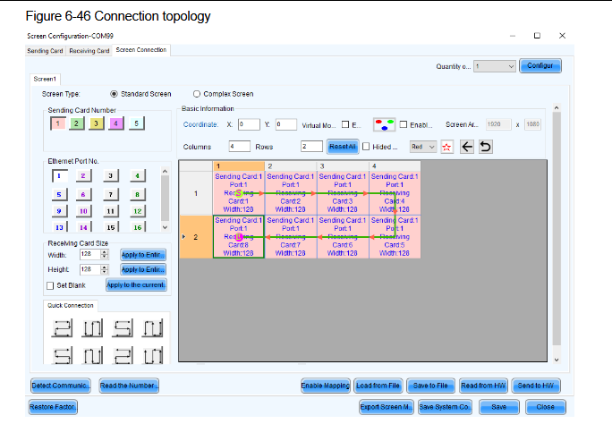 Configure loaded screen