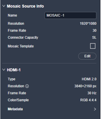 Mosaic source info