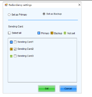 Primary and Backup status