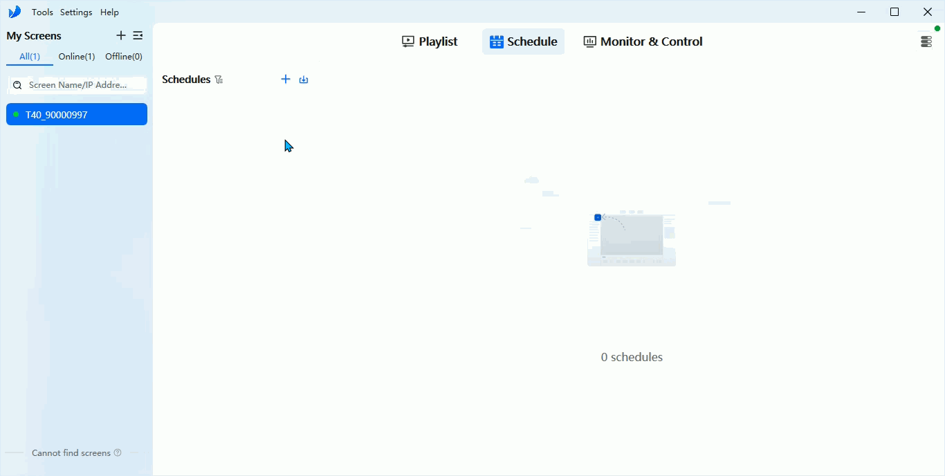Create Schedule
