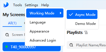 Working Mode
