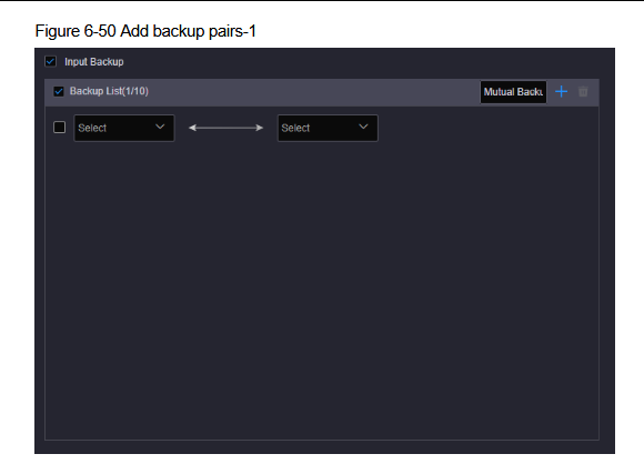 Input backup pair